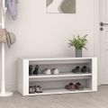 vidaXL Regál na topánky biely 100x35x45 cm spracované drevo