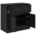 vidaXL Highboard Čierny dub 70 x 35,5 x 67,5 cm Kompozitné drevo