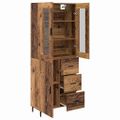 vidaXL Highboard 2 ks Staré drevo 69,5 x 34 x 180 cm Kompozitné drevo