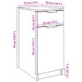 vidaXL Skrinka k stolu staré drevo 33x50x75 cm kompozitné drevo
