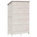 vidaXL Záhradný prístrešok so strechou Biela 106,5 x 56 x 176 cm