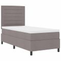 vidaXL Posteľ s pružinovým rámom Sivohnedá 90 x 200 cm látka
