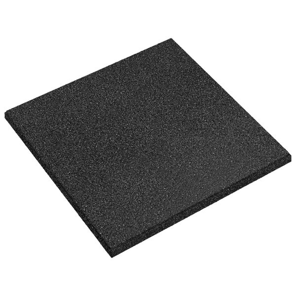 vidaXL Dlaždice na ochranu proti pádu 18 pcs Čierna 50 x 50 cm Guma