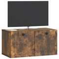 vidaXL Nástenná TV skrinka Nástenný Dymový dub 59,5 x 31 x 30 cm