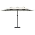 vidaXL Záhradný slnečník Piesková 385 x 209 x 244 cm Polyester a oceľ