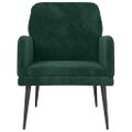 vidaXL Kreslo tmavozelené 62x79x79 cm zamat
