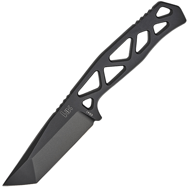 Heckler & Koch 02HK002 FX01 pevný nôž 7,5 cm, čierny titánový povlak, celooceľový, puzdro Kydex