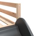 vidaXL Poschodová posteľ šmykľavka a závesy bielo-čierna 80x200 cm