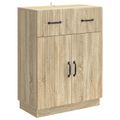 vidaXL Servírovacia skriňa so zásuvkou Dub sonoma 66 x 34,5 x 87 cm