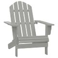 vidaXL Záhradná stolička Adirondack so stolíkom jedľový masív sivá