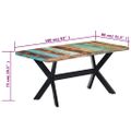 vidaXL Jedálenský stôl 160x80x75 cm, recyklovaný masív