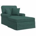 vidaXL Pufa s sukňou 3 ks Tmavozelená látka 91 x 157 x 91 cm