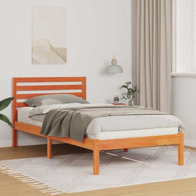 vidaXL Rám postele Včelí hnedý 80 x 200 cm Masívne borovicové drevo