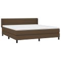 vidaXL Boxspring posteľ s matracom tmavohnedá 180x200 cm látka