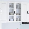 vidaXL Nástenný sklenený kabinet LUCCA Biela 80 x 31 x 100 cm