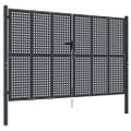 vidaXL Záhradná brána antracitová 300x175 cm oceľová