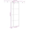 vidaXL Posuvné dvere s kovaním 76x205 cm ESG sklo a hliník