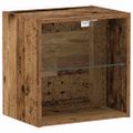 vidaXL Floating Shelf with LED Light 2 ks Hnedá 40 x 28,5 x 40 cm