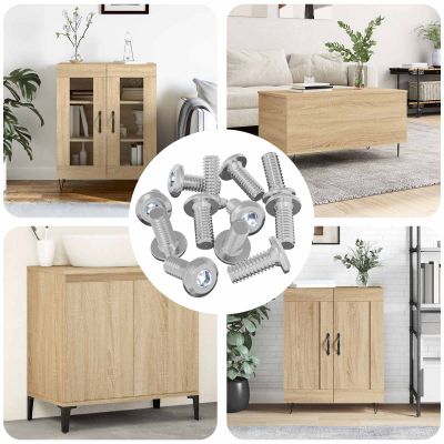 vidaXL Skrutka s hlavou a zámkom 12 pcs Strieborná M6 x 15 mm Oceľ