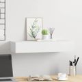 vidaXL Nástenná zásuvková polica biela 60x23,5x10 cm MDF