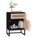 vidaXL Nočné stolíky 2ks čierne 40x30x55,5cm kompozitné drevo a železo