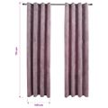 vidaXL Zatemňovacie závesy s očkami 2 ks, zamat, staroružové 140x175cm