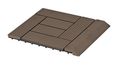 Prechodová lišta G21 pre WPC dlaždice indický teak pre WPC dlaždice, 30 x 7,5 cm rovná