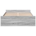 vidaXL Posteľný rám so zásuvkami sivý sonoma 135x190cm kompozit. drevo