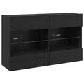 vidaXL TV nástenná skriňa 98,5 x 30 x 60,5 cm Čierny dub