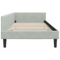 vidaXL Rohový rám postele Svetlosivá 90 cm x 200 cm Zamat