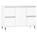 vidaXL Kúpeľňová skrinka lesklá biela 80x33x60 cm kompozitné drevo