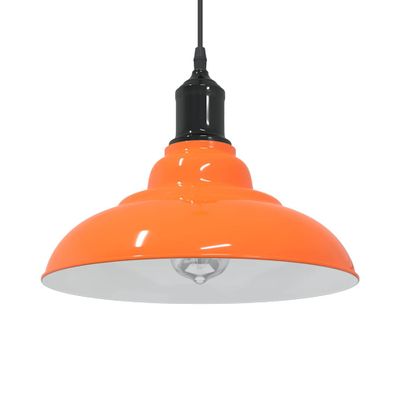 VidaXL Závesná lampa výškovo nastaviteľná E27 lesk oranžová Ø 31cm kov