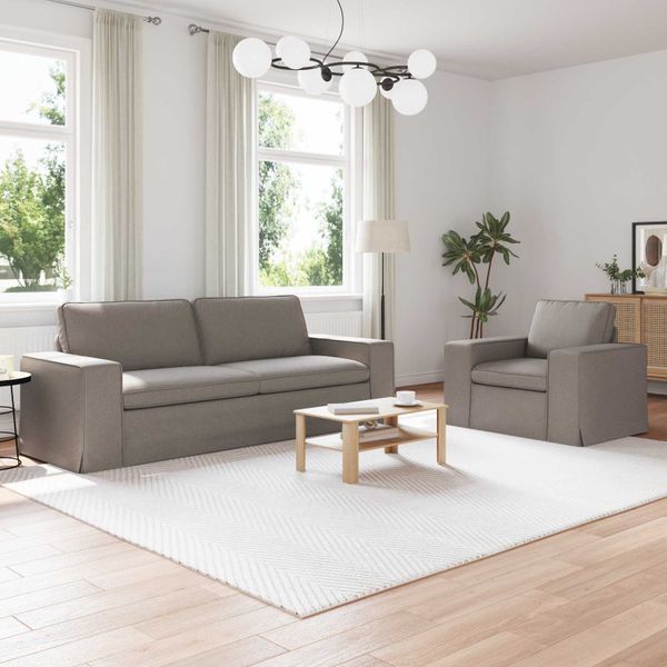 vidaXL Sada pohoviek 2 pcs Sivohnedá 222 x 80 x 82 cm látka