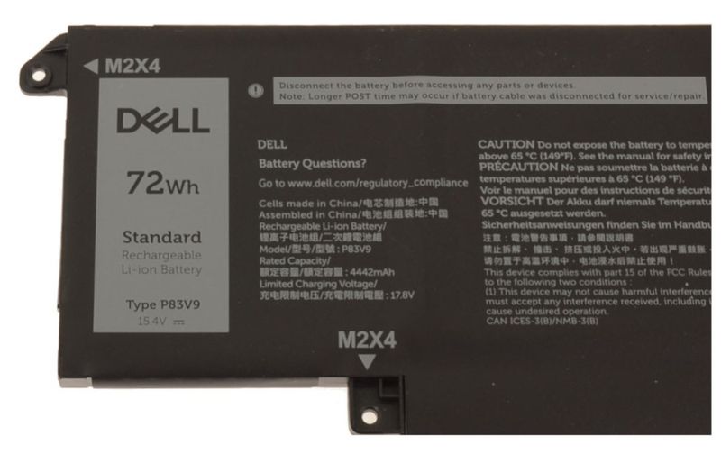 Dell baterie 4-cell 72W/HR LI-ION pro Precision 5470, 5480, 5490 Dell Baterie 4-cell 72W/HR LI-ION pro Precision