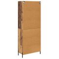 vidaXL Highboard Staré drevo 69,5 x 34 x 180 cm Kompozitné drevo