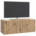 vidaXL Nástenná TV skrinka 78,5 x 31 x 30 cm Dub artisan