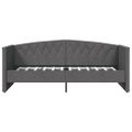 vidaXL Pohovka s matracom a USB tmavosivá zamatová 90x200 cm