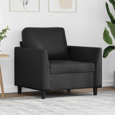 vidaXL Kreslo čierne 60 cm umelá koža