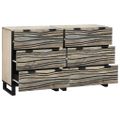 vidaXL Komoda set 2 ks Biela 120 x 33 x 75 cm Masívne mango drevo