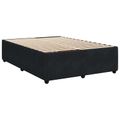 vidaXL Posteľ boxspring s matracom Čierna 140 x 190 cm Zamat