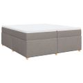 vidaXL Boxspring posteľ s matracom sivohnedý 200x200 cm látka