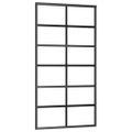vidaXL Posuvné dvere s kovaním ESG sklo a hliník 102x205 cm