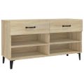 vidaXL Botník dub sonoma 102x35x55 cm spracované drevo