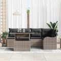 vidaXL Súprava záhradných pohoviek 6 ks Sivá Poly Ratan