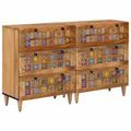 vidaXL Servírovacia skriňa 2 ks 60 x 33 x 75 cm Masívne mango drevo