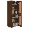 vidaXL Vysoká skrinka hnedý dub 69,5x34x180 cm spracované drevo