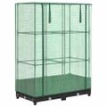 vidaXL Záhon s krytom na skleník ratanový vzhľad 80x40x123 cm