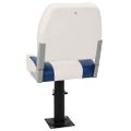 vidaXL Skladacie sedadlo do lode, sada 1, modro-biele 41x36x48 cm