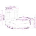 vidaXL Postel s úložným prostorem a matrací Čierna 140 x 190 cm látka