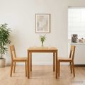 vidaXL Jedálenský stôl 75 x 75 x 75,5 cm Masívne dubové drevo Prírodná